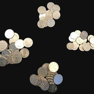 FSS 10p, 25p, 50p And 1R Coins Lotte (80 Pcs)