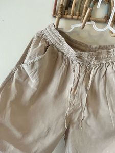 Beige Casual Pants