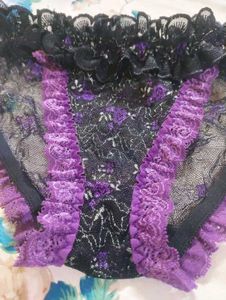 Purple Bra &amp; Lace Panty Set