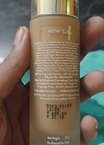 Liquid Foundation Shade Number 401 Toffee