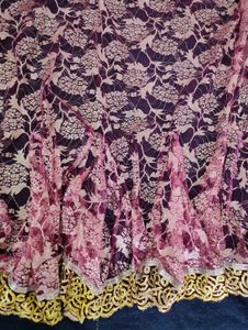 Magenta Lehenga Saree