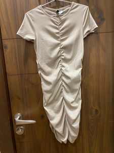 Beige Bodycon One Piece
