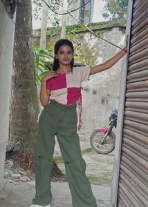 Cute Colorblock Crop Top