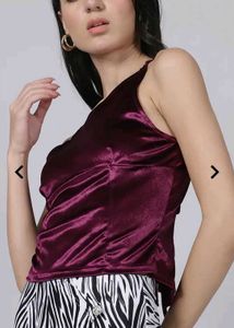 Burgundy Velvet Tank Top