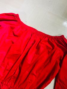 Red Off-the-Shoulder Top
