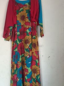 Full Gher Long Gown Sleeve Patern Is Nice