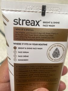 Streax Bright &amp; Shine Face Wash