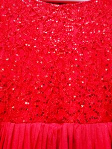 Red Updown Pattern Gown