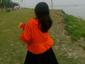 Orange Halter Neck Top