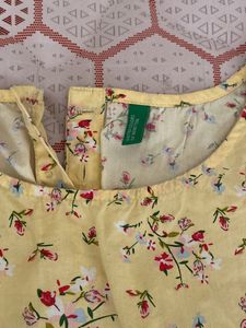 Girls Yellow Floral Dress