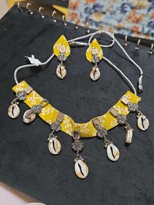 Yellow Handmade Choker Set