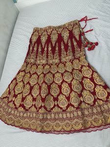 Heavy Bridal Lehnga With Blouse Duppata