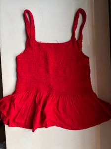 Red Peplum Top