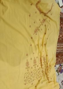 Light Yellow Colour Suit Material
