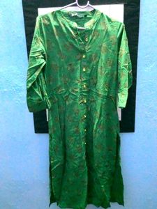 Only Cash Green Floral Tunic Kurti