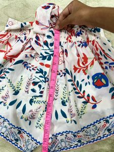 Floral Print White Shorts