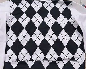 Argyle Knit Top
