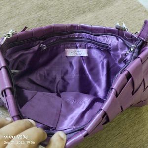 Woven Purple Clutch