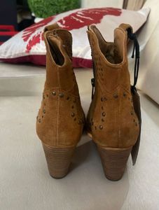 Studded Suede Ankle Boots