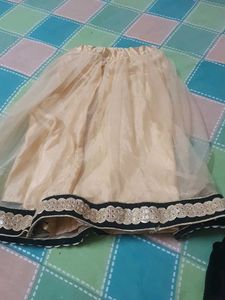 Black and Golden  Lehnga With Freebie