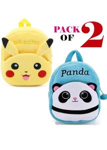 Pikachu & Panda Backpacks (Pack of 2)