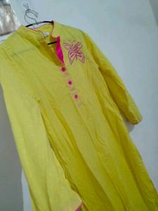Tulsattva M Size New Yellow💛Kurti Only