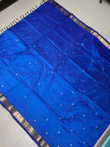 Blue Pure Kanchi Pattu Saree 💙