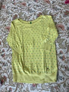 Yellow Light Woollen Top Benetton
