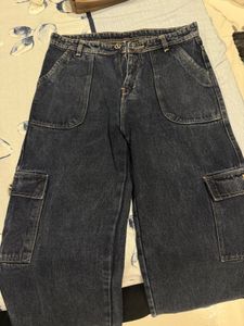 Stylish Navy Blue Cargo Pants For Women