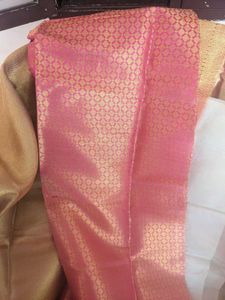 Celebrity Inspired Golden Pink Saree
