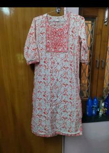 2 Piece Cotton Suit Orange Colour