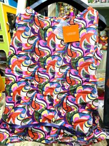 Colorful Printed Top with a Stylish waist belt