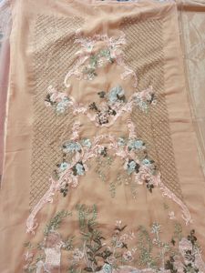Peach Pearl Embellished Pakistani Suit