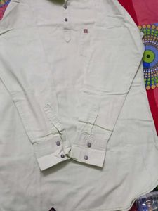 Men&#39;s Casual Green Kurta Shirt