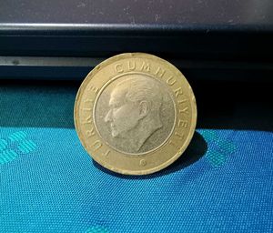 Turkey 1 Lira Coin Bimetal Foreign Currency