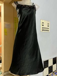 Korean Silk Black Yk20 One Piece