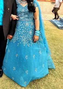 Blue Embellished Ethnic Gown