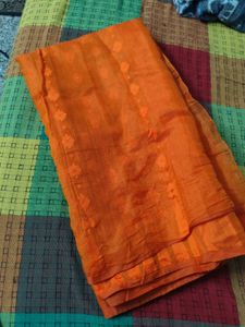 Orange Dhakai Buti Saree