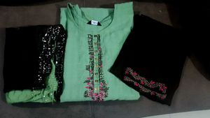 Beautiful Pista coffee kurta set