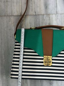 Stripes And Green Shoulder/Sling/Hand Bag