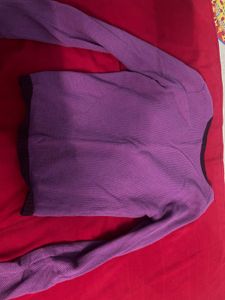 Purple Cardigan Sweater