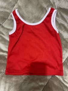Red &amp; White Tank Top