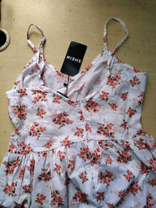 Floral Print Cut-Out A-Line Dress 👗