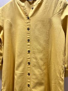 Yellow Button-Down Dress zudio