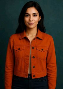 Orange Denim Jacket