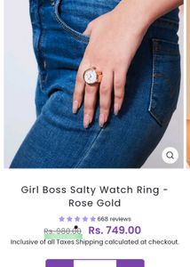 Salty Rose Gold Ring Watch