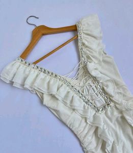 Designer Ruffled Mini Dress