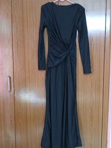 Knotted Cocktail Dress - Black (Size - S)