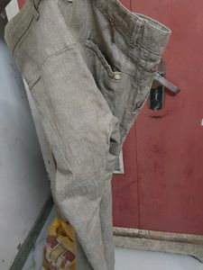 Khaki Linen Blend Trousers