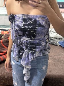 Tie-Dye Ruffle Top
